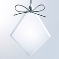 Beveled Clear Glass Ornament - Diamond Screened